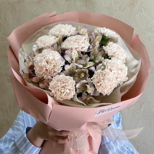 Диантусы и альстромерия 🌸