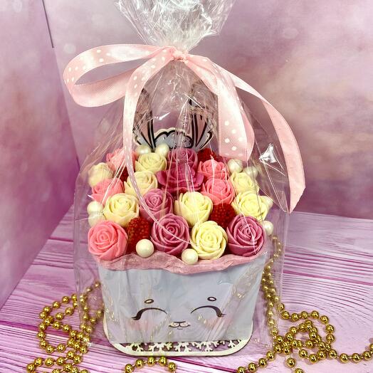 Букет из бельгийского шоколада для девочки