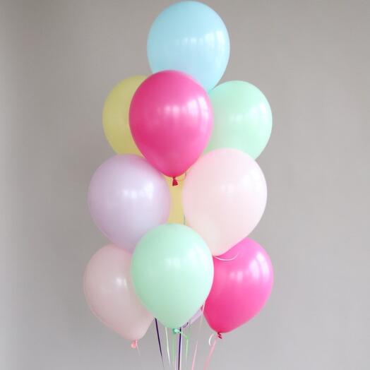 Fountain of 10 bright balls for the birthday of a girl, sister, friend