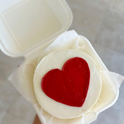 Бенто-торт красное сердце на 14 февраля