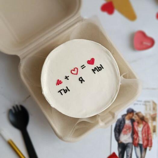 ПП бенто торт "Ты + Я = МЫ"