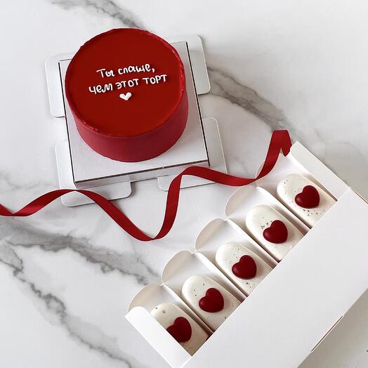 Набор Бенто торт и эскимо чизкейк/мусс для парня или девушки