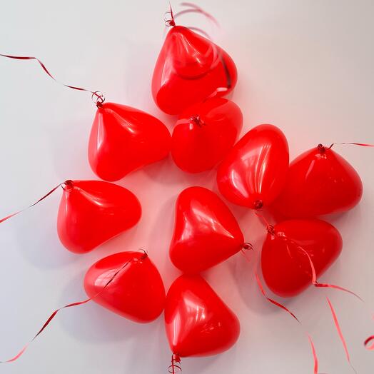 Шары сердечки 10шт для любимых