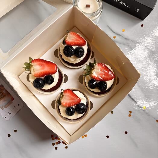 Капкейки в подарок из 4шт  на день рождения