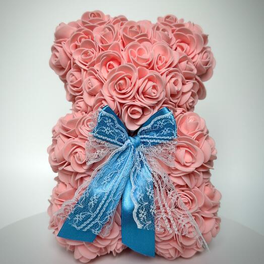 🌹 Мишка из роз Luxury Rose Bear Персиковый