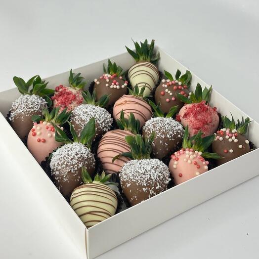 Set de fresas en el choque "Flamingo"