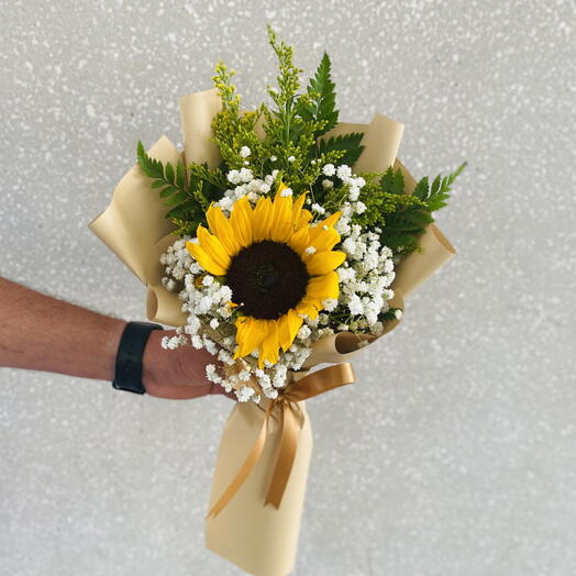Single sunflower  bouquet