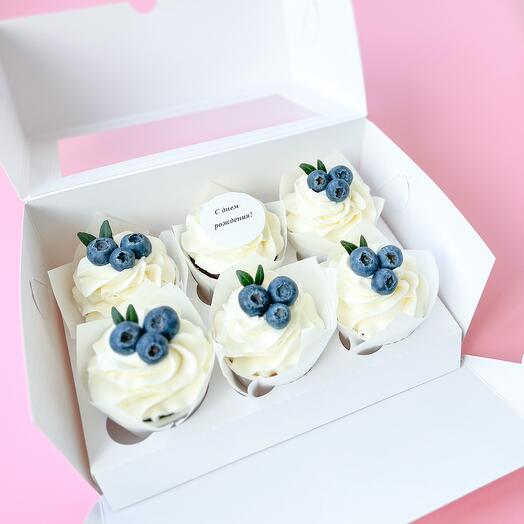 Juego de cupcakes de 6 piezas como regalo