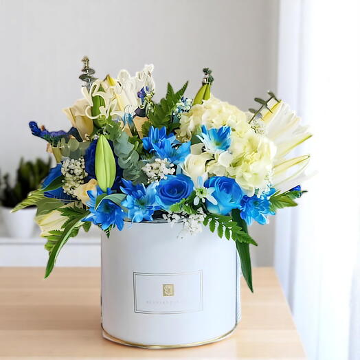 Boxed Flower Bouquet - Elegant Floral Arrangement
