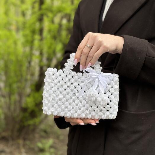 Сумочка из бусин "Свадебная"