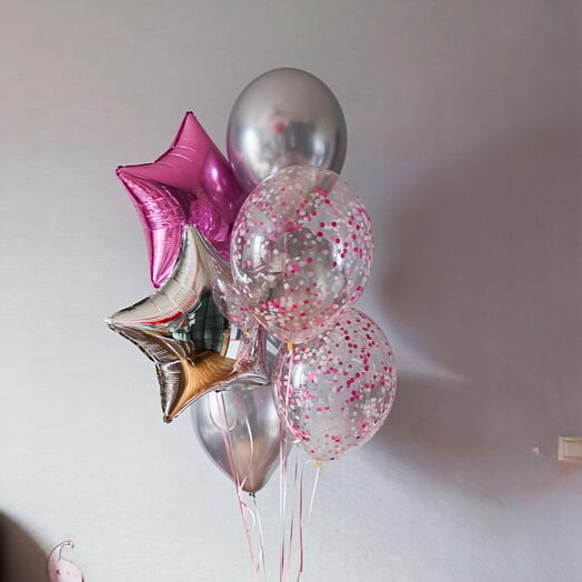 Набор шариков "Розовая звездочка"