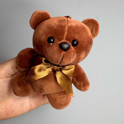Мишка-брелок коричневый