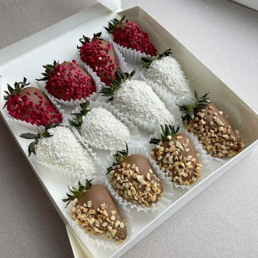 Клубника в шоколаде, набор "Tasty", 12 штук
