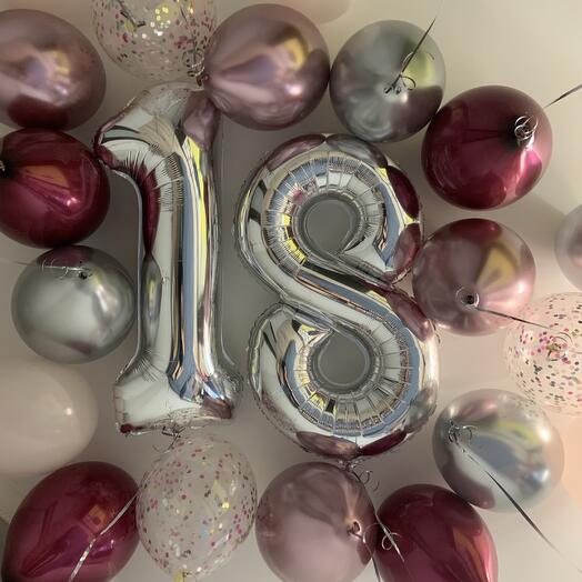 Воздушный набор на 18-летие