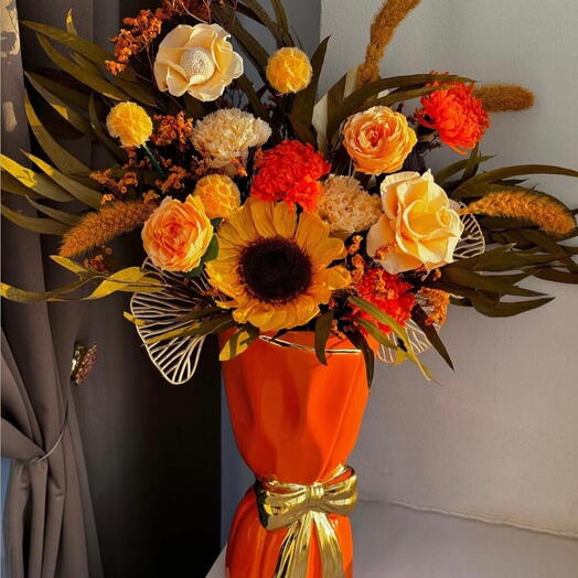 Оранжевый подсолнух