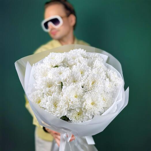 Букет белых Хризантем 5 шт