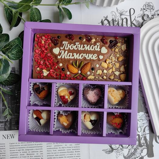 Бельгийский шоколад ручной работы "Любимой мамочке"
