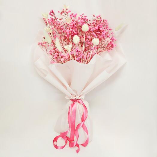 Букет с гипсофилой Рассвет