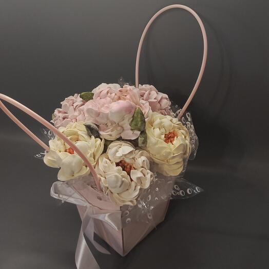 Зефирные пионы в сумочке