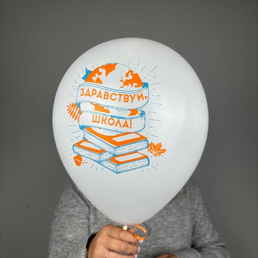 Шарик белый на День знаний