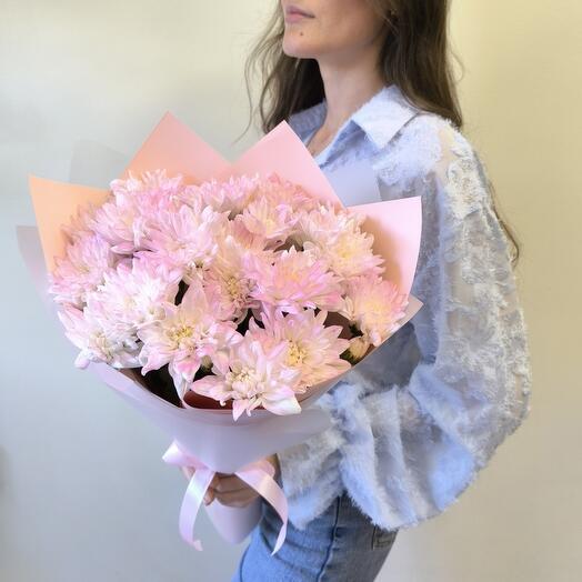 Букет из 5 кустовых хризантем