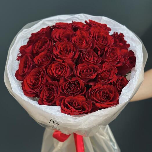 25 красных роз «Гранд»