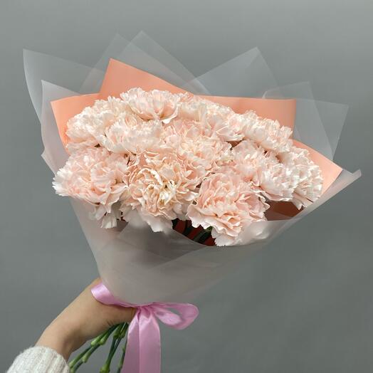 Букет нежно-розовых диантусов