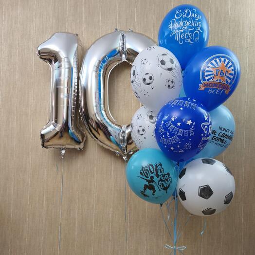 Набор шаров мальчику на 10 лет
