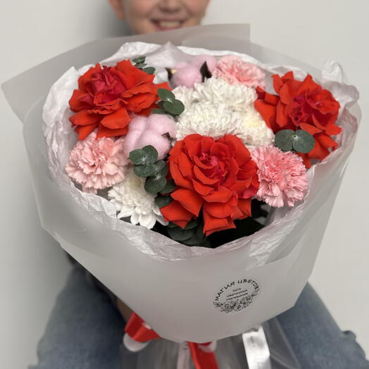 Сборный букет с французскими розами