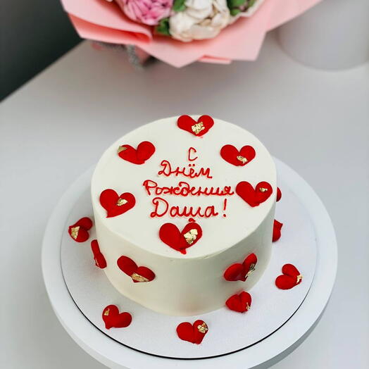 Торт Красные сердца