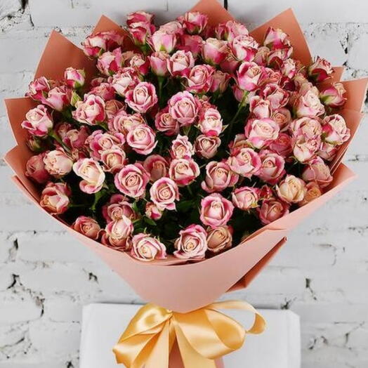 Ramo de 15 rosas Rosadas 60 cm