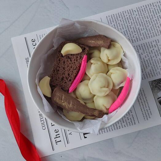 Набор шоколадных пельмешек. Шоколад. Подарок другу, подруге, коллеге, брату, сестре, папе, дяде, знакомому