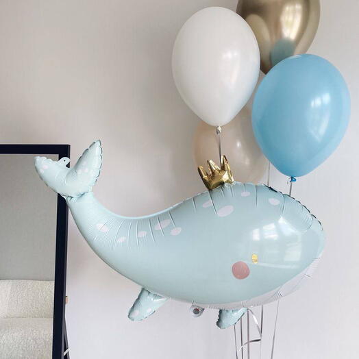 Набор шаров с фигурой кита — праздничный сюрприз 🐋🎈