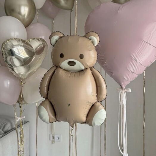 Set of balloons for a newborn girl
