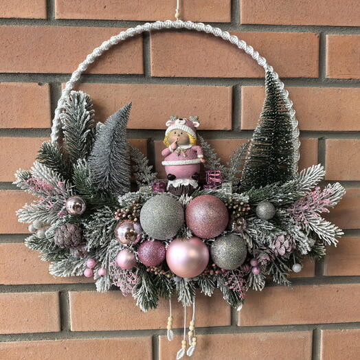 Новогодний венок "Пудра"