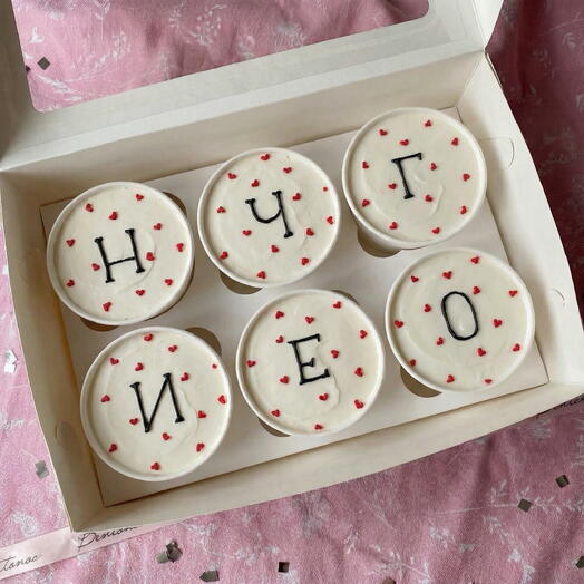 Набор тортов в стакане 6 шт cake to go на день рождения НИЧЕГО