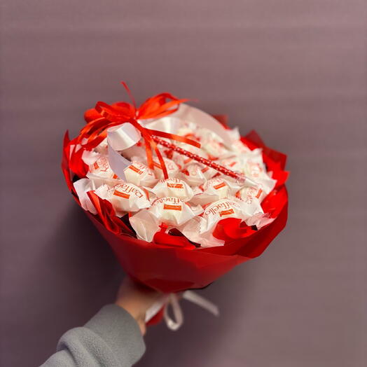 Букет из конфет с сердечком