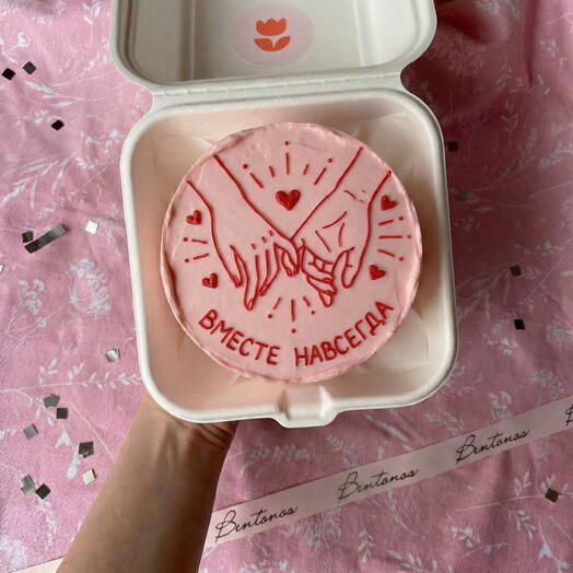 Бенто торт на День Святого Валентина руки Вместе навсегда, коллекция «14 февраля»