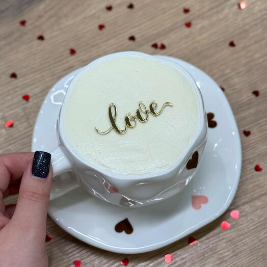 Торт в чайной паре/торт в кружке 2в1 «Love» на 8 марта