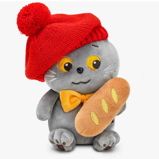 Мягкая игрушка Кот Басик "Бонжур", 16 см