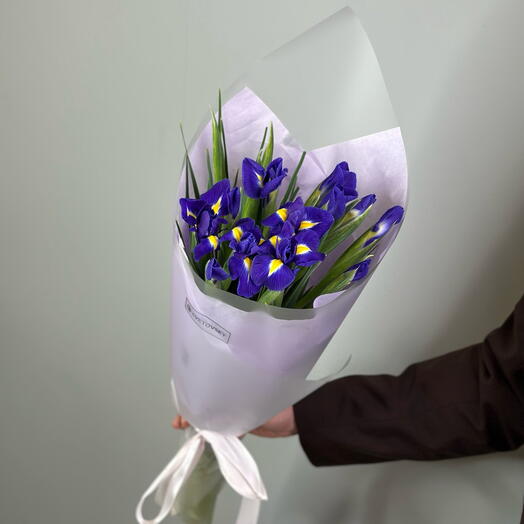 Букет Ириска из 17 ирисов