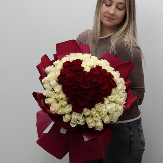 Букет 101 Роза «Сердце»