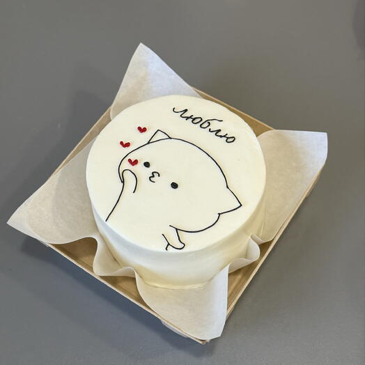 Бенто торт с котиком люблю