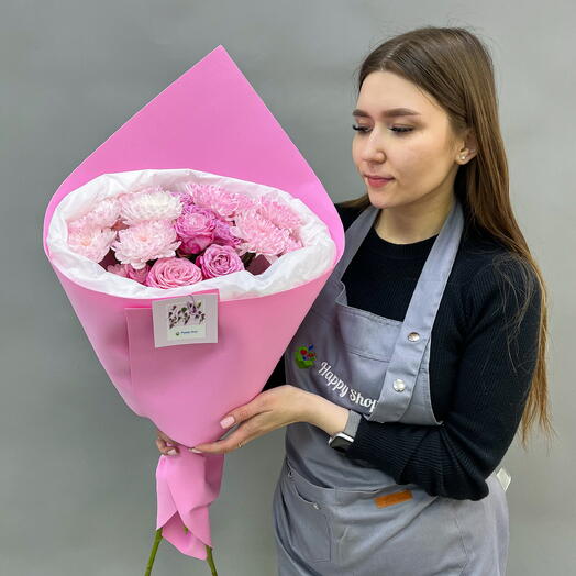 Букет Розовая пудра
