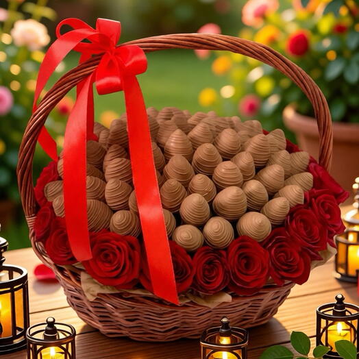 Клубника в корзине