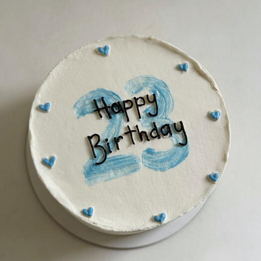 Торт 1 кг Happy Birthday с цифрами