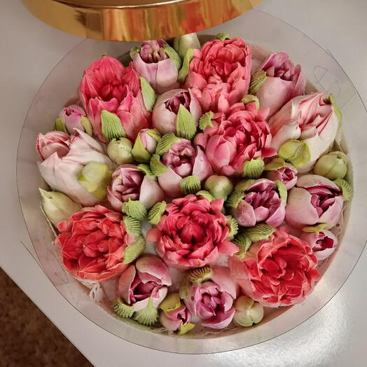 Букет из зефира в коробке. Подарок