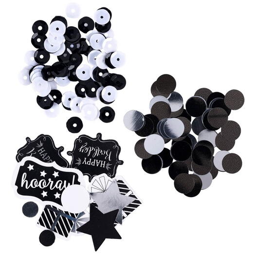 Конфетти HB Black White 3 вида 34гр
