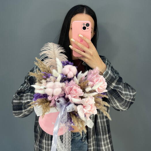 Нежная композиция из сухоцветов💜