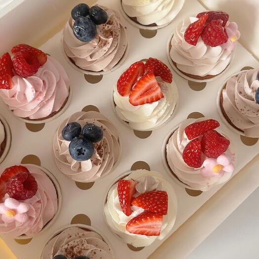 Conjunto de Doce cupcakes